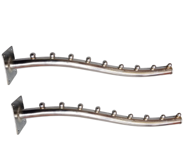 Pack of 2 High Quality Stainless Steel Wall Mount Hanger.