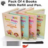 Pack of 4 Magic book for Kids, Reusable