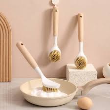 Dish Scrubbing Brush, Wooden Handle SIGA Dish Brush.
