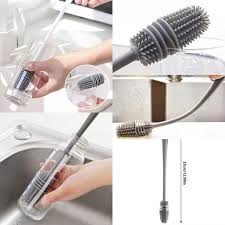 Silicon Glass Cleaning Brush  with Long Handle.