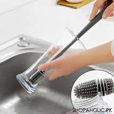 Silicon Glass Cleaning Brush  with Long Handle.