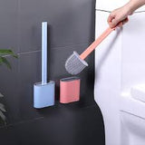 Silicone Toilet Brush with Toilet Brush Holder.