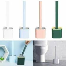 Silicone Toilet Brush with Toilet Brush Holder.