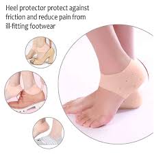 Silicone Anti-Crack Half Heel Socks Set for Pain Relief.