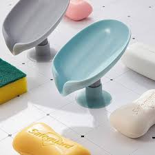 Leaf-Shaped Self-Adhesive Soap Dish.