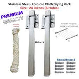 Cloth Drying Stand (12", 18", 24" Inches) with Free Rope