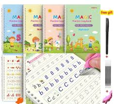 Pack of 4 Magic book for Kids, Reusable