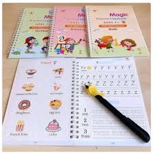 Pack of 4 Magic book for Kids, Reusable