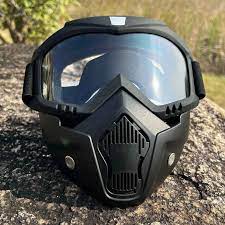Face Helmet Mask for Bike Riders with Glasses.