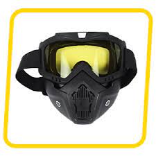 Face Helmet Mask for Bike Riders with Glasses.