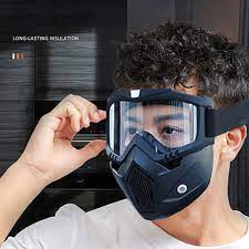 Face Helmet Mask for Bike Riders with Glasses.