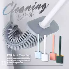 Silicone Toilet Brush with Toilet Brush Holder.