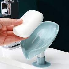 Leaf-Shaped Self-Adhesive Soap Dish.